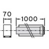 Kouřovod Vaillant prodlužovací kus odkouření 1 m 80/125 mm 303203