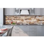 Dimex KI-180-088 Samolepicí fototapeta do kuchyně Kamenná zeď rozměry 180 x 60 cm – Zboží Mobilmania