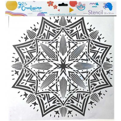 Creatissimo plastová šablona velká mandala 30 x 30 cm – Zboží Dáma