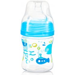 BabyOno antikoliková láhev se širokým hrdlem modrá 240ml