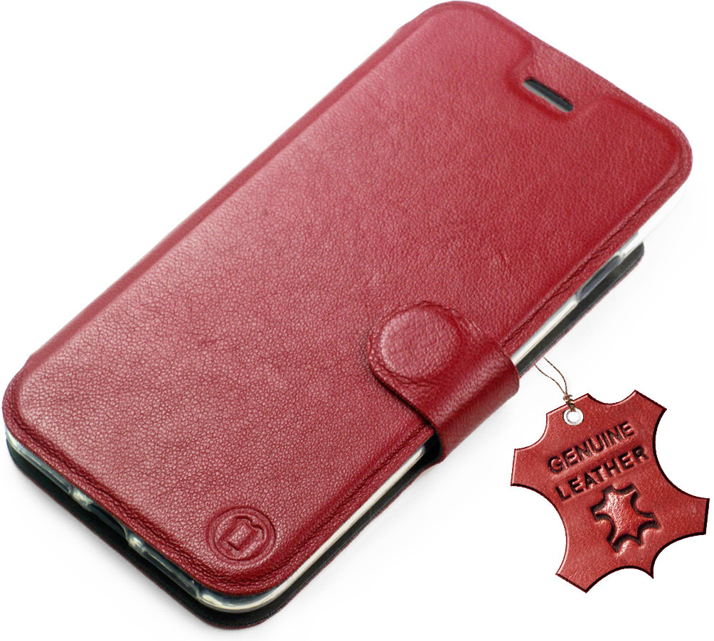 Pouzdro Mobiwear Flip Motorola Moto G52 - Tmavě červené - L_DRS
