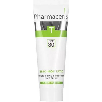 Pharmaceris T-Zone Oily Skin Sebo-Moistatic hydratační a zklidňující krém pro pleť vysušenou a podrážděnou léčbou akné SPF 30 50 ml