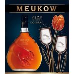 Meukow VSOP Superior 40% 0,7 l (dárkové balení 2 sklenice) – Zboží Mobilmania