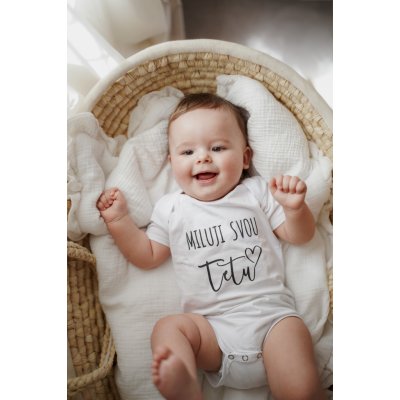 Černá na bílé Bodyčko Miluji svou tetu dlouhý rukáv – Zboží Dáma