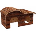 Small Animal Domek kaskada dřevěný s kůrou 31 x 19 x 19 cm – Sleviste.cz