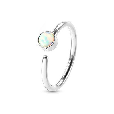 Šperky4U piercing do nosu/ucha kruh opál N0036-OP17 – Zboží Dáma