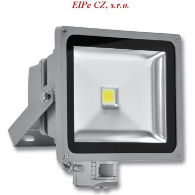 Reflektor LED s čidlem, COB, 30W, 5000 K, 2100 lm, IP44 šedý