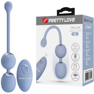 Pretty Love Willie vibrační venušiny kuličky - modré – Zboží Dáma