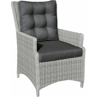Sunfun Pauline Zahradní křeslo, 85 x 67 x 100 cm, hliník, PE ratan, polyester, světle a tmavě šedá, antracit 1302422BG-CAN – Hledejceny.cz