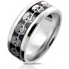 Prsteny Steel Edge Pánský prsten 6035 Lebky