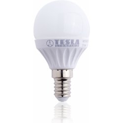 Tesla LED žárovka mini BULB/ E14/ 3W/ 230V/ 250lm/ 3000K/ teplá bílá