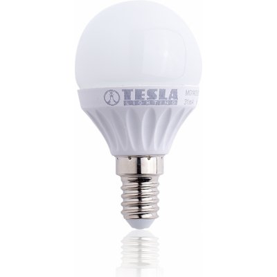 Tesla LED žárovka mini BULB/ E14/ 3W/ 230V/ 250lm/ 3000K/ teplá bílá – Zboží Mobilmania