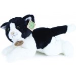 kočka bílo-černá ležící 16 cm – Zboží Mobilmania