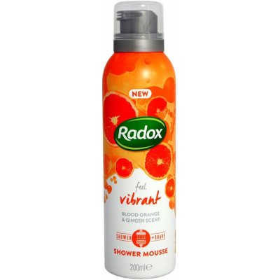 Radox Feel Vibrant Blood Orange & Ginger Scent pečující sprchová pěna 200 ml – Zbozi.Blesk.cz