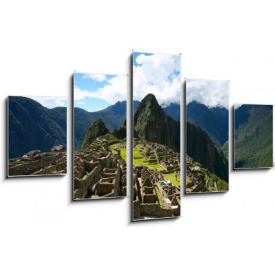 Obraz 5D pětidílný - 125 x 70 cm - Machu Picchu Top View Pohled shora na Machu Picchu
