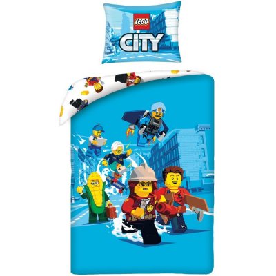 Halantex bavlna povlečení Lego City Adventures motiv Fire Team 70x90 140x200