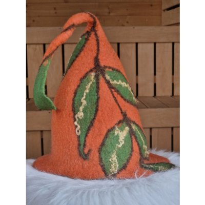 Saunový mág Čepice Oranžová – Zboží Dáma