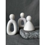 Dess Craft Studio KIN Sada tří abstraktních figurek - dekorace na polici, ručně odlévaná, více barev Barva: 1 - Alabaster Silk – Hledejceny.cz