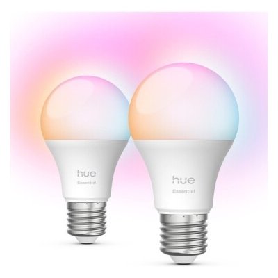 Philips HUE-WCA Essential bulb A60 8W/60W E27 2200-6500K/RGB 806 lm 2 ks – Hledejceny.cz
