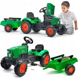 Falk Traktor šlapací SuperCharger zelený s valníkem 132×42×53 cm