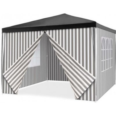 Garthen D71374 zahradní stan + 4 bočnice - 3 x 3 m, antracit – Hledejceny.cz