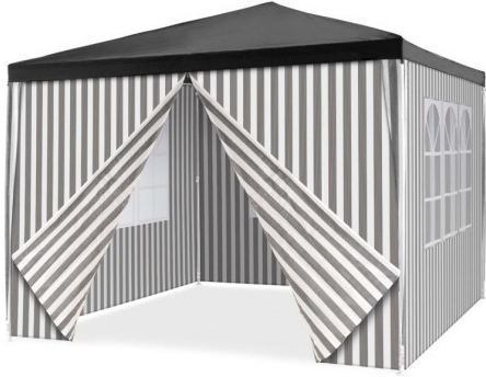 Garthen D71374 zahradní stan + 4 bočnice - 3 x 3 m, antracit
