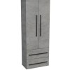 Koupelnový nábytek Naturel Koupelnová skříňka vysoká Cube Way 60x163x33 cm beton CUBE2V60BE