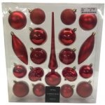 HOMESTYLING Vánoční ozdoby sada 19 ks červená KO-CAN305220 – Sleviste.cz