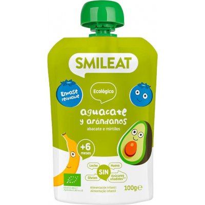 Smileat BIO kapsička jablko, banán, avokádo a borůvky 100 g – Zboží Mobilmania