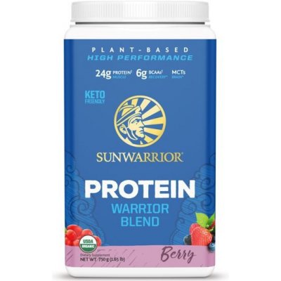 Sunwarrior Protein Blend BIO 750 g (Hrachový, konopný, goji protein) Příchuť: berry