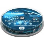 MediaRange DVD+R DL 8.5GB 8x, printable, spindle, 10ks (MR468) – Zboží Mobilmania