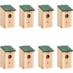 Zahrada-XL Ptačí budky 8 ks 12 x 12 x 22 cm dřevěné 276006 – Hledejceny.cz