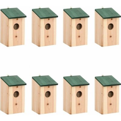 Zahrada-XL Ptačí budky 8 ks 12 x 12 x 22 cm dřevěné 276006 – Hledejceny.cz