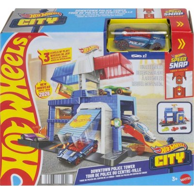 Hot Wheels City Downtown Police Tower – Zboží Dáma