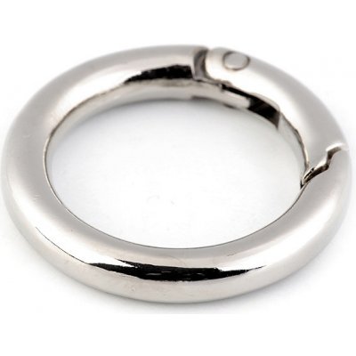 Karabina kulatá na kabelky / kroužek na klíče Ø25 mm 1ks Barva: nikl – Zboží Mobilmania