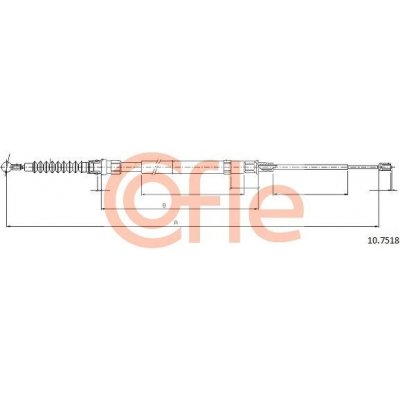 Tažné lanko, parkovací brzda COFLE 10.7518 | Zboží Auto