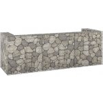 vidaXL Gabionová zástěna pro popelnice 325 x 100 x 110 cm pozinkovaná ocel – Zboží Mobilmania