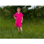 Nelly Mušelínové pončo dětské - jasně růžové – Sleviste.cz
