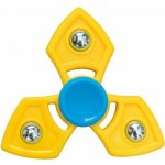Fidget Spinner trojramenný antistresový spinner s kovovými závažími žluto modrý – Sleviste.cz