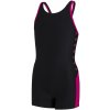 Speedo Boom Logo Splice Legsuit Girl Black/Electric Pink