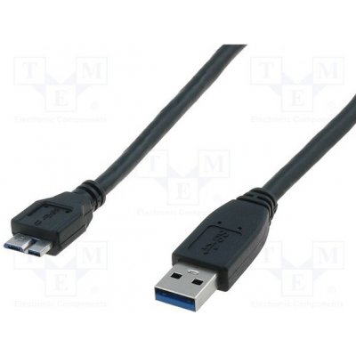 Digitus AK-300116-010-S USB 3.0, USB A vidlice,USB B micro vidlice, niklovaný, 1m – Zbozi.Blesk.cz