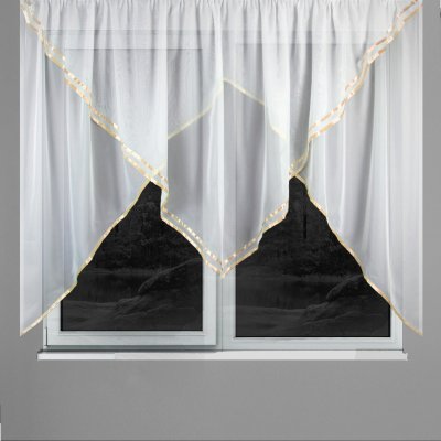 Ervi kusová hotová Voálová záclona - meruňková – Zboží Mobilmania