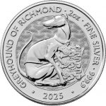 Royal Mint Stříbrná mince Greyhound Tudor Beasts 2025 2 oz – Zboží Dáma