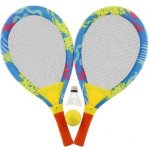 Teddies Plážová sada pálky 2ks kov/plast 28x55cm s míčkem s košíčkem barevné v síťce – Zboží Živě