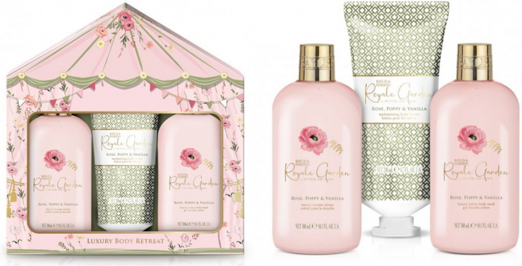 Baylis & Harding Růže, Vlčí mák a Vanilka sprchový gel 300 ml + sprchový krém 300 ml + tělové mléko 200 ml