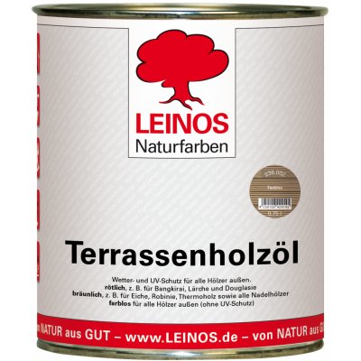 Leinos naturfarben Terasový olej 0,75 l bezbarvý – Zboží Mobilmania