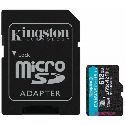 Kingston microSDXC Canvas Go Plus 512GB SDCG4/512GB – Sleviste.cz