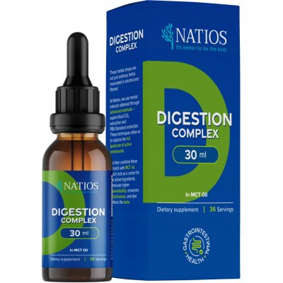 Natios Digestion Complex Bylinné kapky v MCT oleji 30 ml – Hledejceny.cz