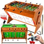 Thunder Rotatnio 3in1 wood Stůl na fotbálek 126 x 82,5 x 84 cm – Zboží Mobilmania