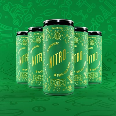 Hard Beans Nitro Tonic Cold Brew Osvěžující káva s tonikem 5 x 200 ml – Hledejceny.cz